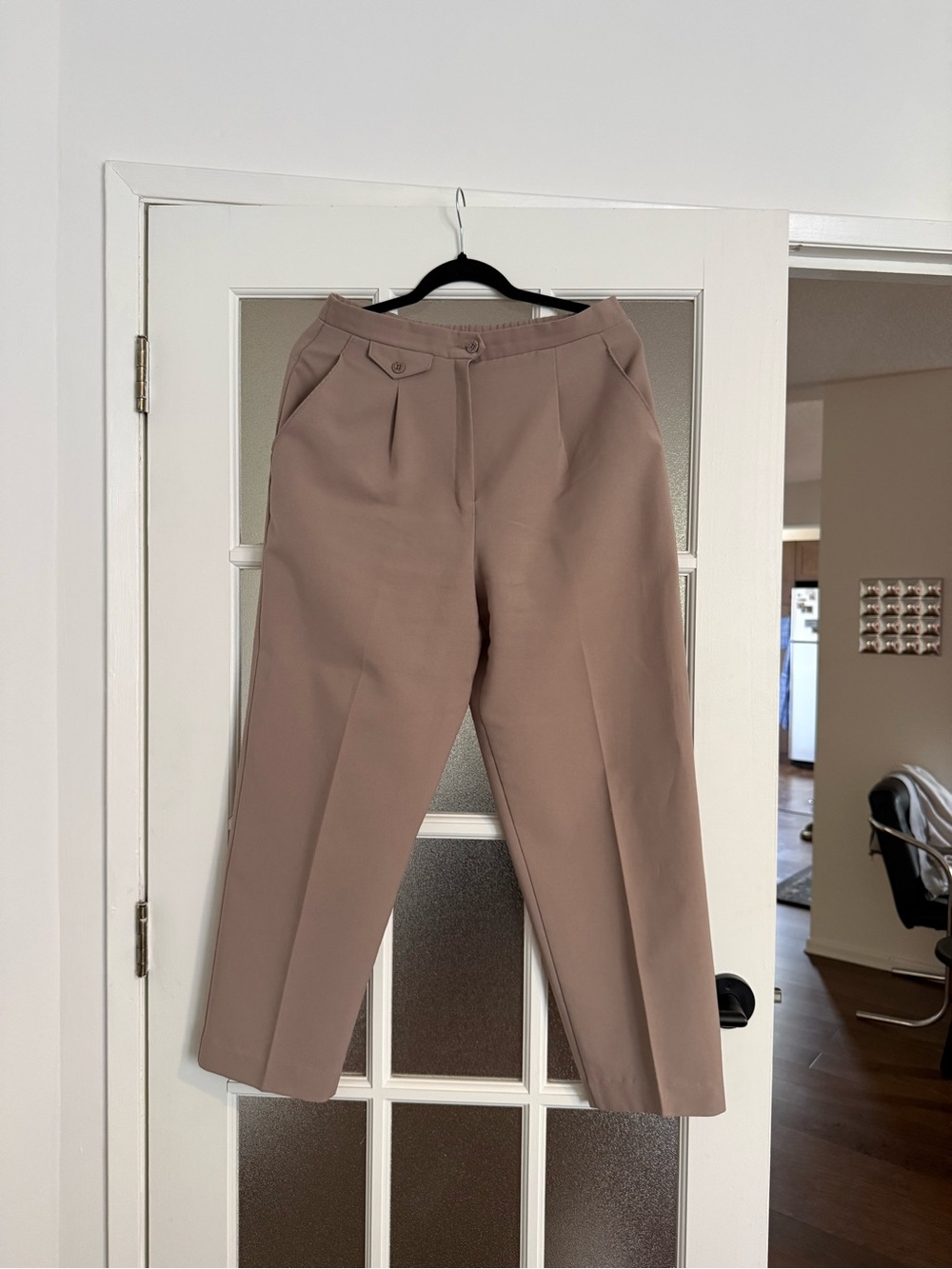 Alia Tailored Pleat Front Pants - Taupe